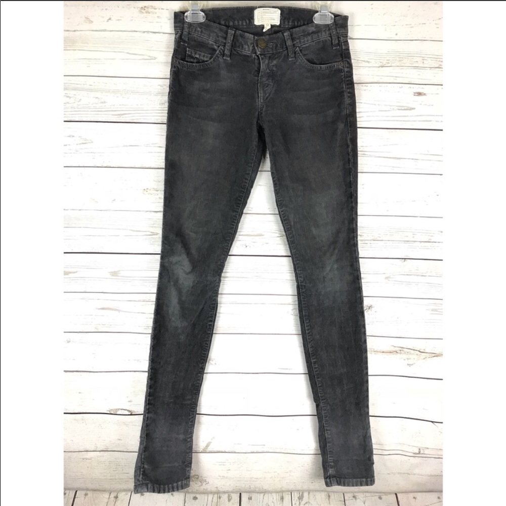 Current/Elliot Gray Corduroy Skinny Jeans 24